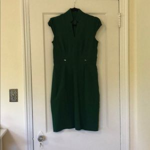 Dark green slim lined dress